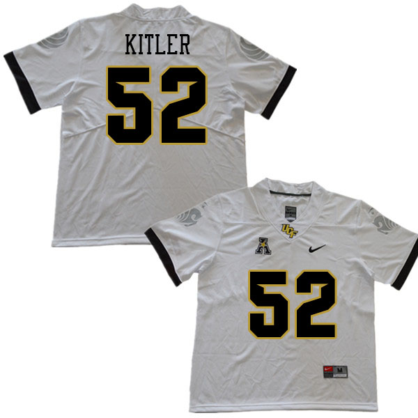 Men #52 Caden Kitler UCF Knights College Football Jerseys Stitched Sale-White - Click Image to Close